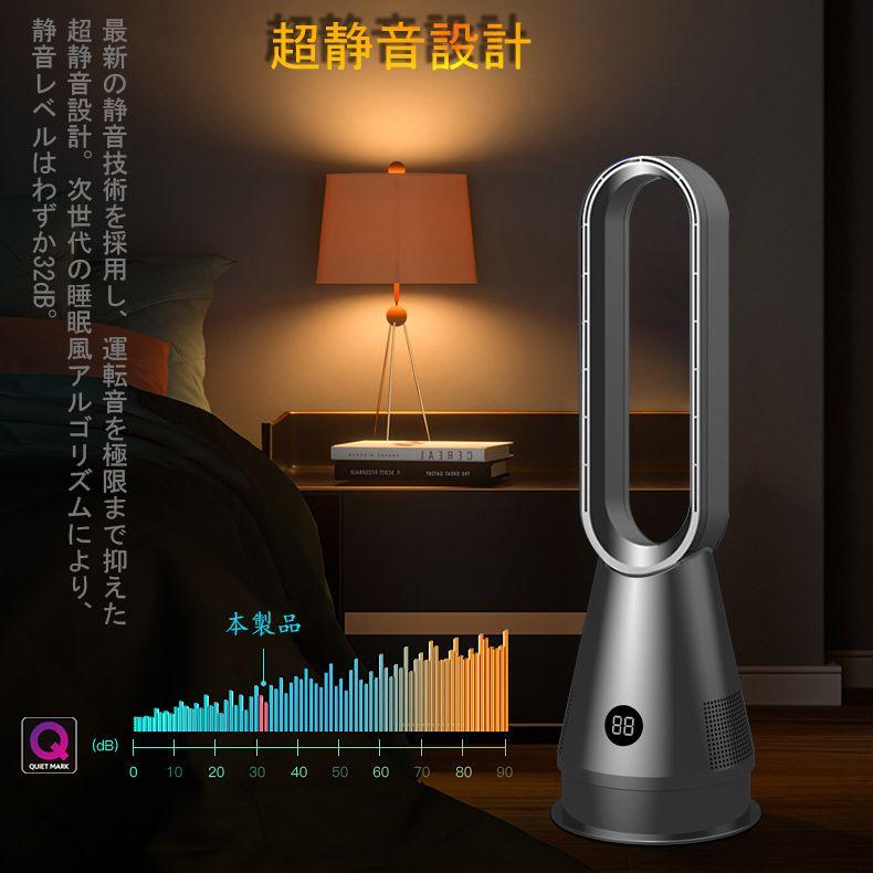 扇風機 羽なし扇風機 空気清浄機 1台3役 8段階風量調節 小型 サーキュレーター 冷風機 首振り リビング リモコン付き 静音 省エネ 熱中症対策 花粉対策 冷/暖房 |  | 11