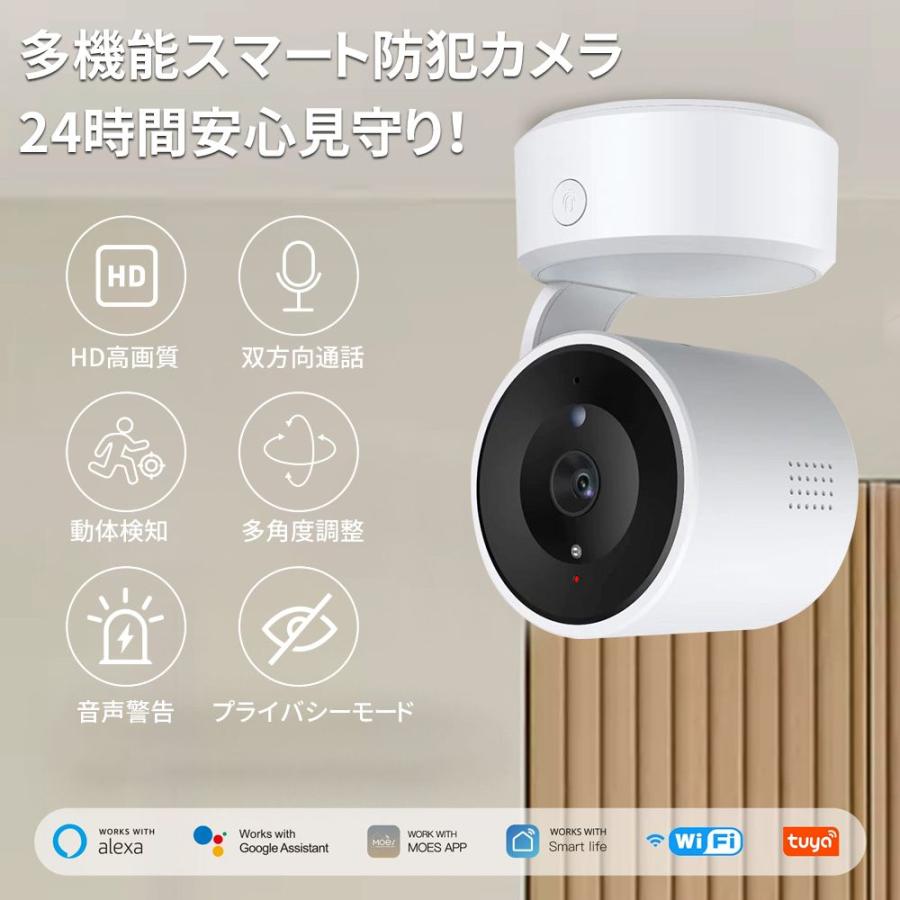防犯カメラ 家庭用 500万画素 動作検知 WIFI対応 自動追跡 小型 人感録画 監視カメラ 留守番監視 プライバシーモード 双方向音声 首振リ 遠隔監視 老人 ペット用 |  | 01