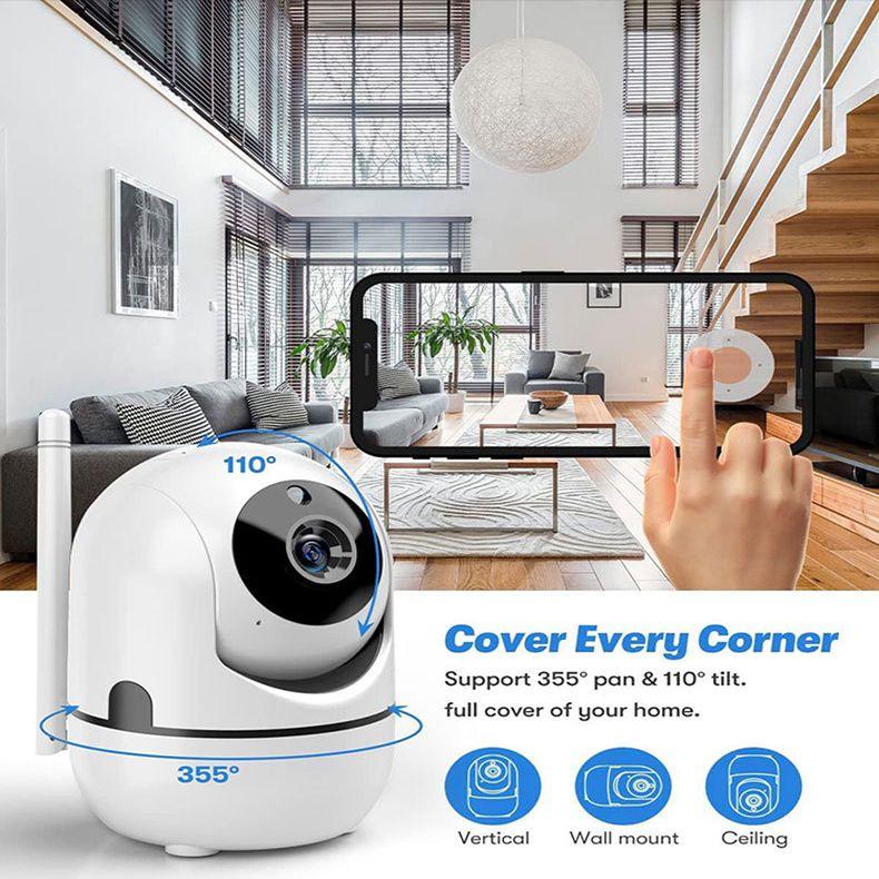 防犯カメラ 屋外 家庭用 ペットカメラ 監視カメラ 遠隔カメラ 日本製 工事不要 子供 見守りカメラ ベビーカメラ SD録画 300万 WiFi 赤外線カメラ 老人 ペット用 |  | 04