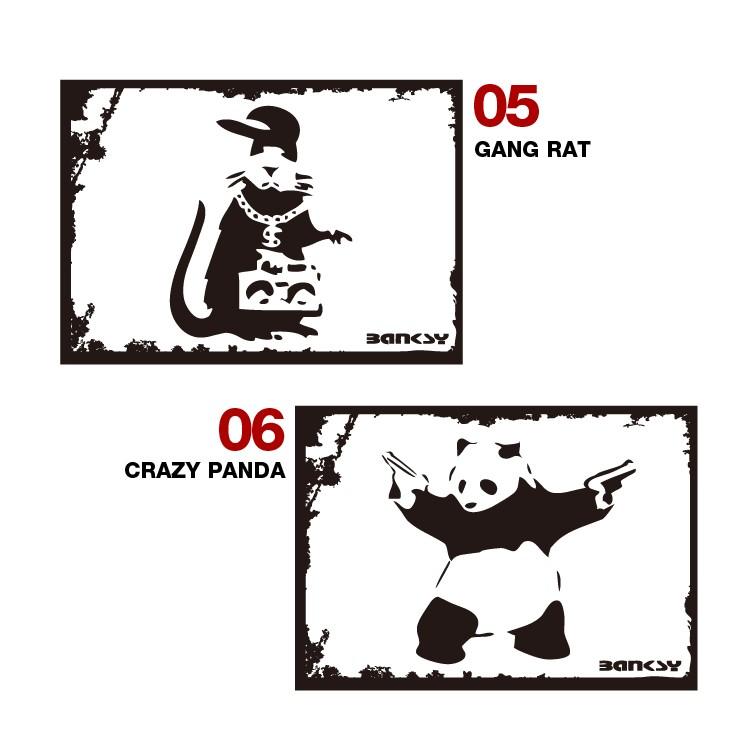 ウォールステッカー バンクシー Banksy アート グラフィティ オシャレ グラフィック デザイン ストリート 芸術 アート 絵画 モノクロ インテリア プレゼント A3 Wt 001 スマートウォッチ買うなら Saab 通販 Yahoo ショッピング