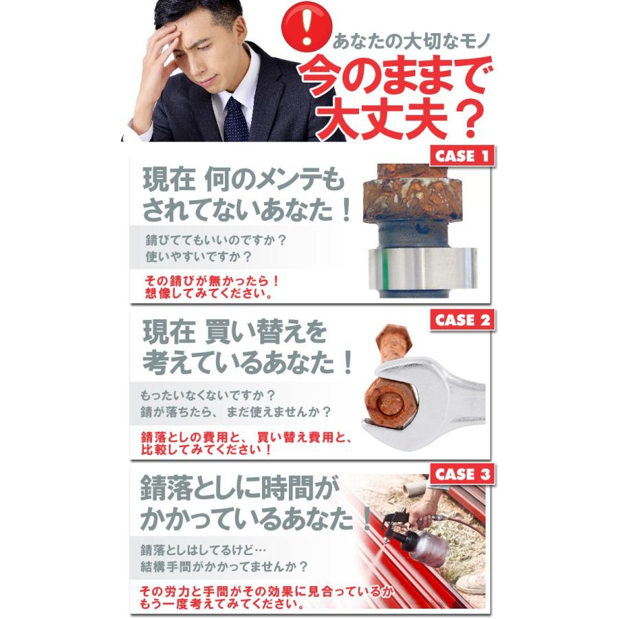 超強力サビ取り剤 プロ業務用サビ落としスプレーガン付 漬け置きさび