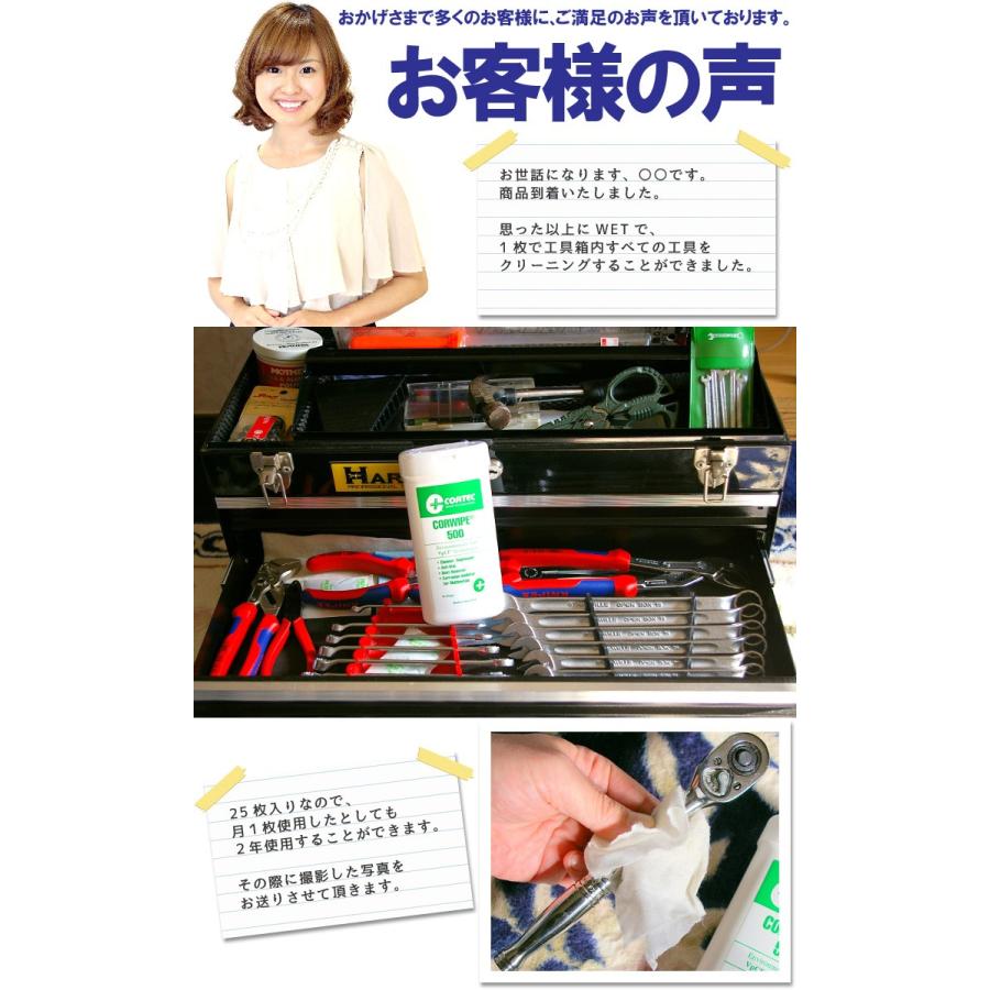 錆止めウェットティッシュ 錆落とし不織布クリーナー  コーワイプ500 |  | 03
