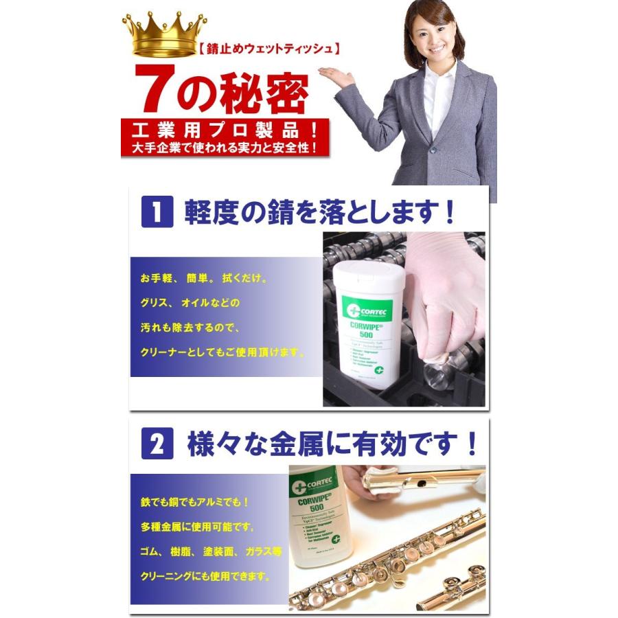 錆止めウェットティッシュ 錆落とし不織布クリーナー  コーワイプ500 |  | 05