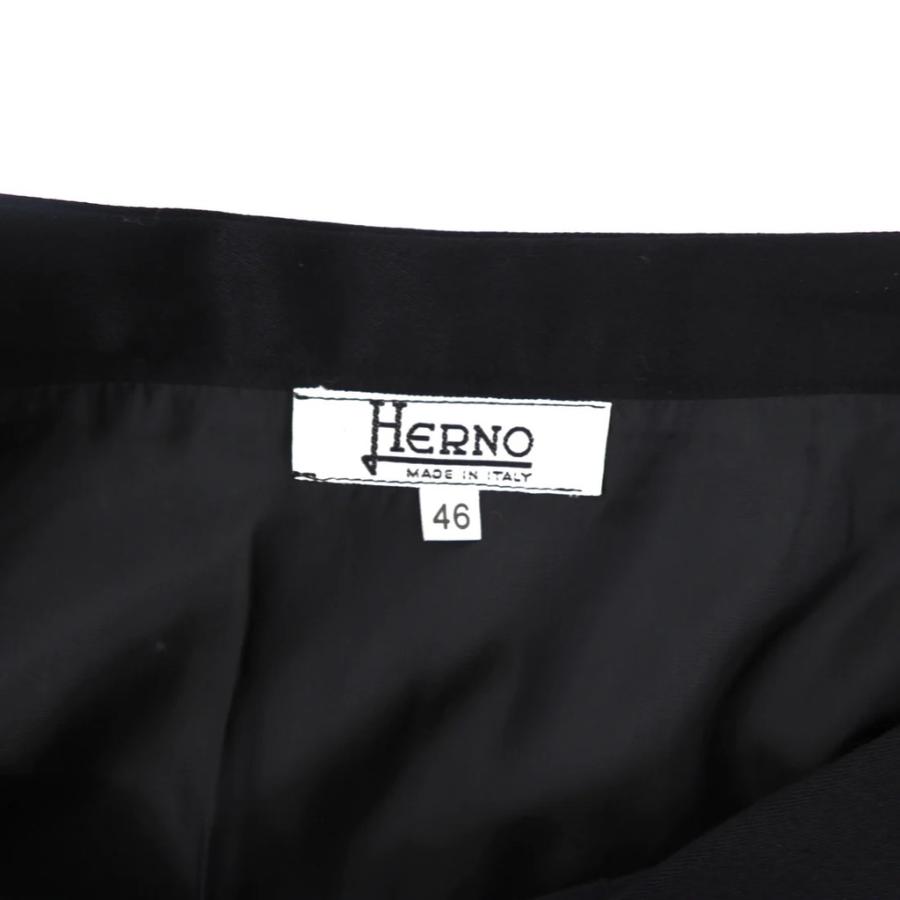 HERNO レイヤードタイトスカート 46 ブラック ウール イタリア製｜sabotenstore｜04