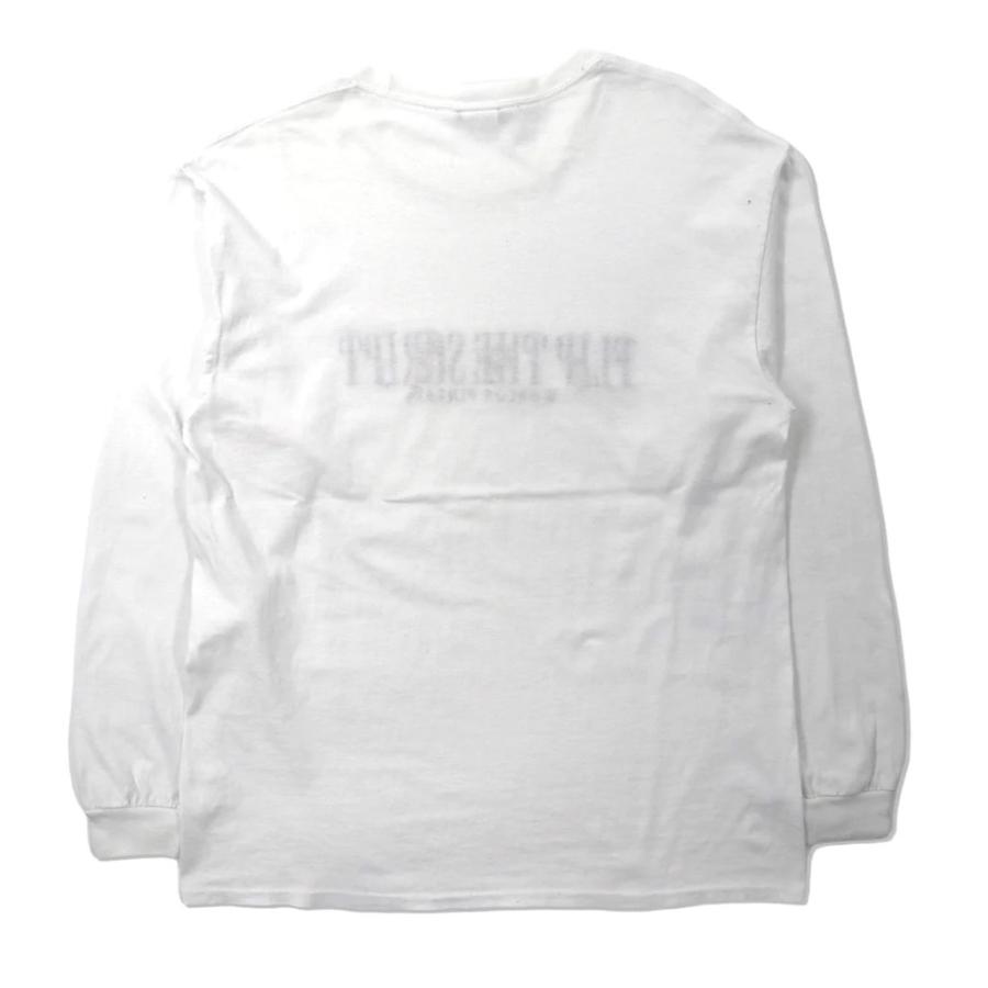 FLIP THE SCRIPT ロングスリーブTシャツ L ホワイト コットン ロゴ刺繍｜sabotenstore｜03