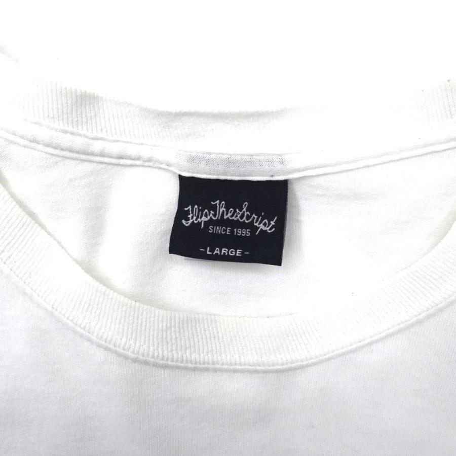 FLIP THE SCRIPT ロングスリーブTシャツ L ホワイト コットン ロゴ刺繍｜sabotenstore｜04