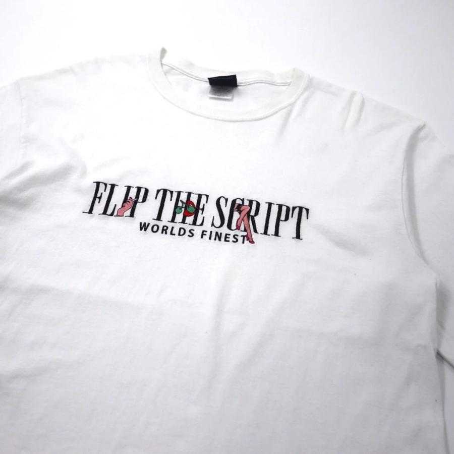 FLIP THE SCRIPT ロングスリーブTシャツ L ホワイト コットン ロゴ刺繍｜sabotenstore｜05