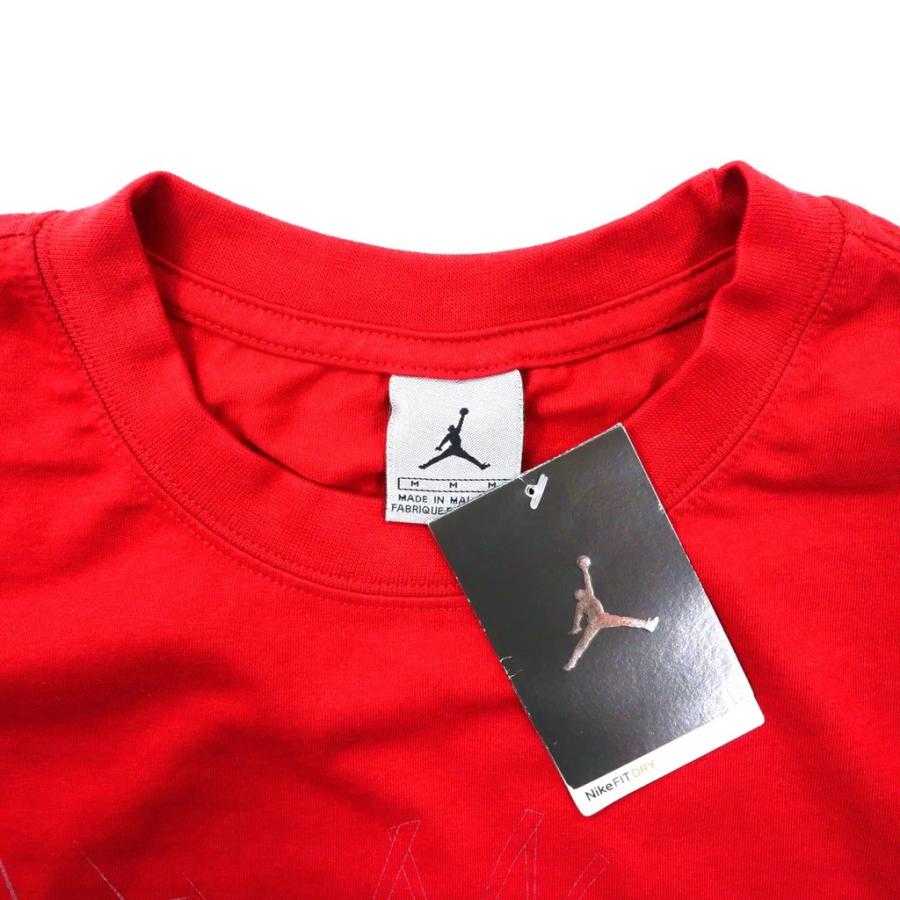 JORDAN BRAND ( NIKE ) ビッグサイズ ロゴプリントTシャツ M レッド コットン ジャンプマン 00年代 未使用品｜sabotenstore｜04