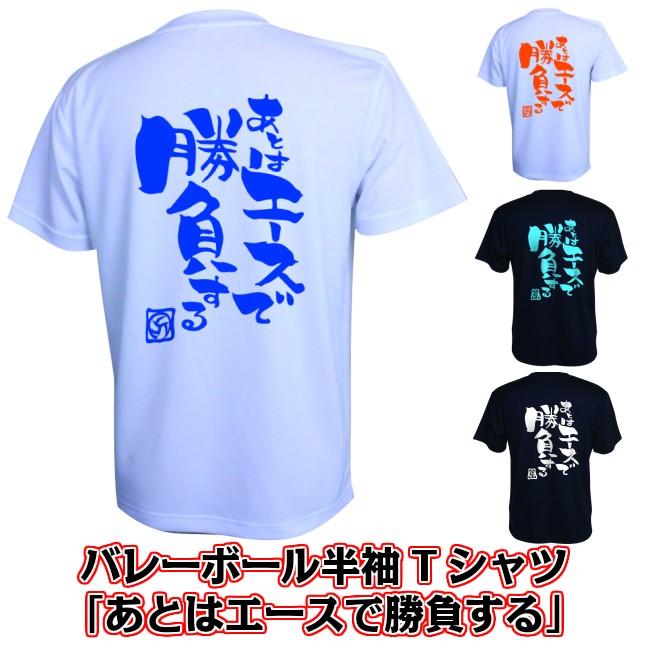 バレーボール ウェア 半袖 ジュニア 練習着 Tシャツ 「あとはエースで勝負する」｜sabspo