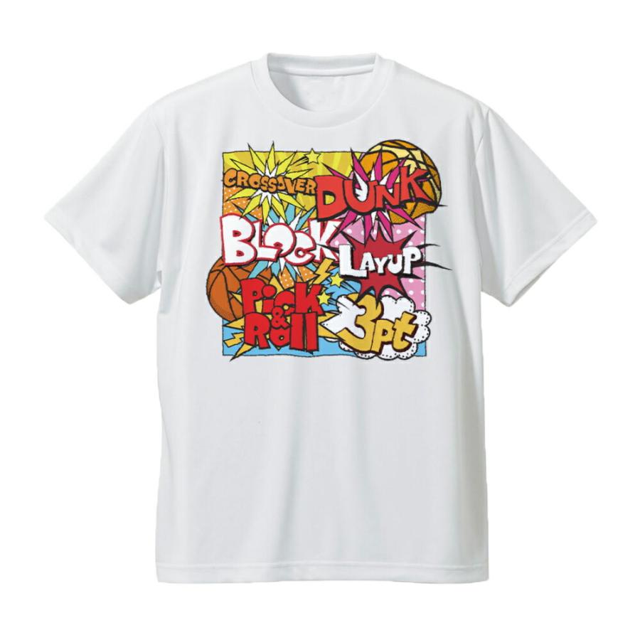 バスケ Tシャツ メンズ 半袖 「COMIC BOOK（白）」 おもしろ かわいい 吸汗速乾 バスケットボール 白 黒 : SABスポーツ - 通販  - Yahoo!ショッピング