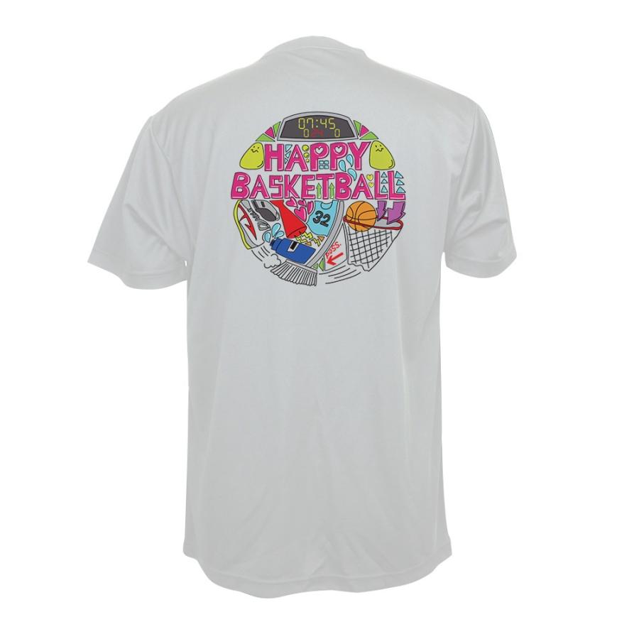 バスケ Tシャツ メンズ 「HAPPY BASKETBALL」 半袖 練習着｜sabspo｜03