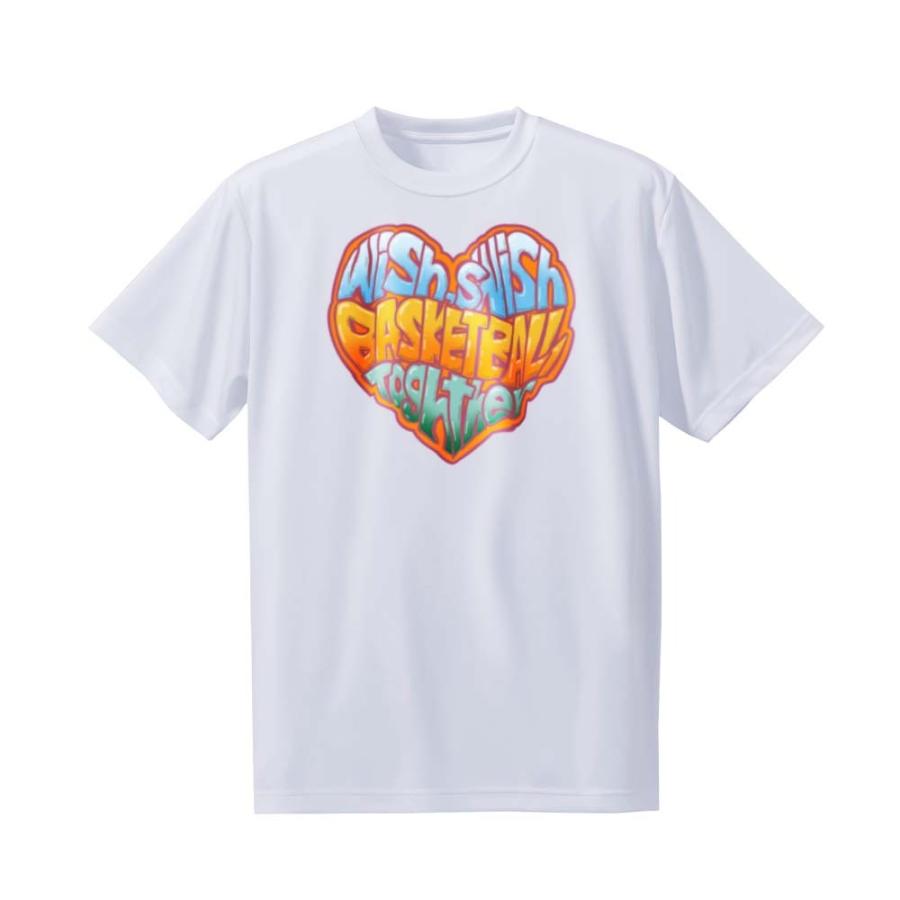 バスケ Tシャツ メンズ 「Wish,Swish,basketball」 半袖 練習着