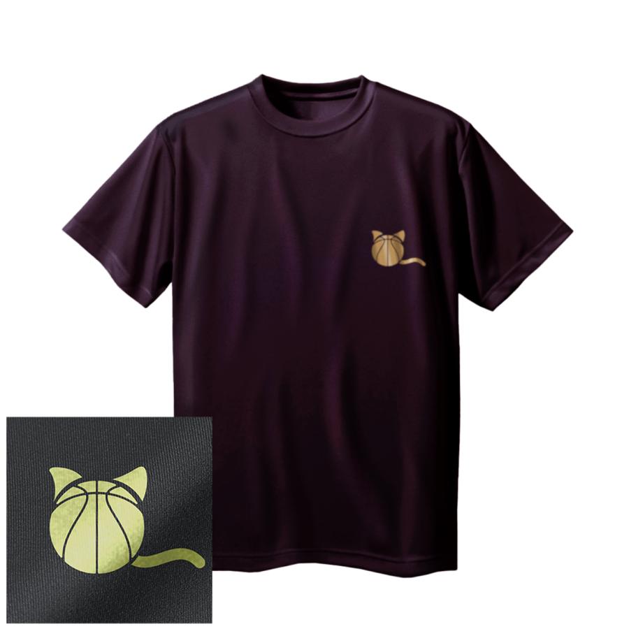 バスケ Tシャツ メンズ 「しっぽ」 半袖 練習着 左胸ワンポイント