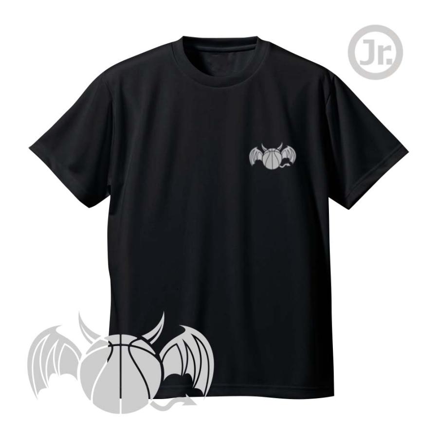 バスケ Tシャツ ジュニア 左胸ワンポイントマーク 「デビル」 半袖