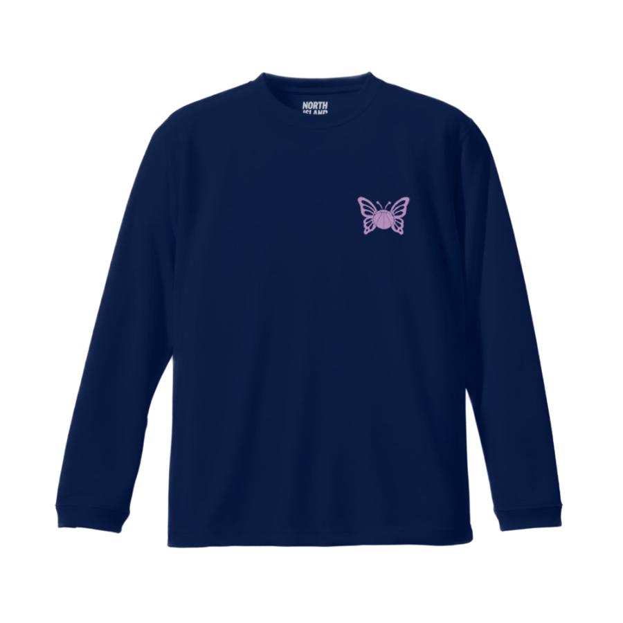 バスケ 長袖Tシャツ 「バタフライ」 吸汗速乾 ドライ ロンT メンズ