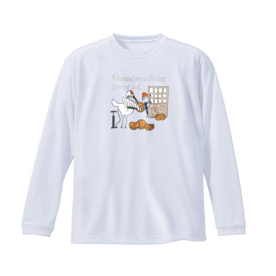 バスケ ロンT ウェア ジュニア Tシャツ 「鶴の恩返し」 長袖 練習着