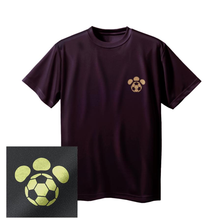 サッカー ウェア 半袖 メンズ Tシャツ 「サッカー肉球」 左胸ワン