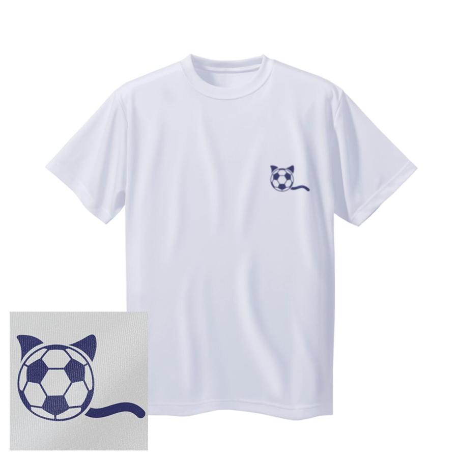 サッカー 練習着 半袖 メンズ 「しっぽ」 Tシャツ ワンポイントマーク