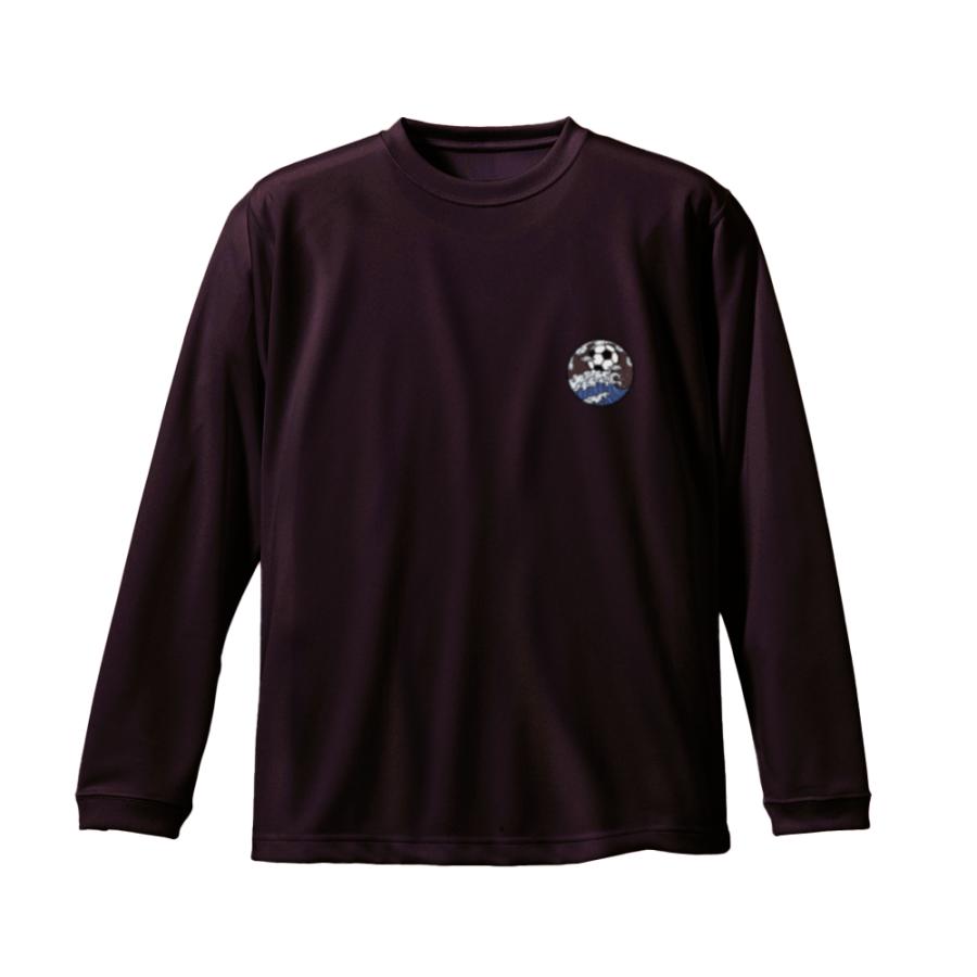 サッカー ウェア 長袖 「波雲球」 Tシャツ 練習着 左胸ワンポイント