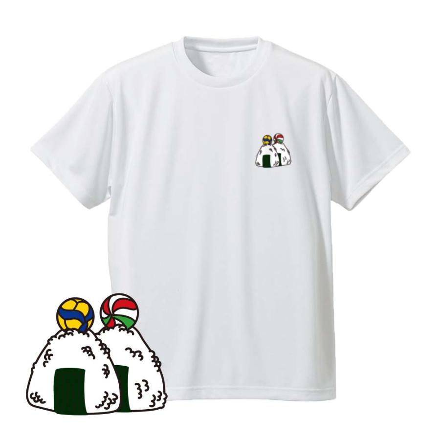 バレー Tシャツ 半袖 「オニギリ」 吸汗速乾 ドライ 練習着 メンズ