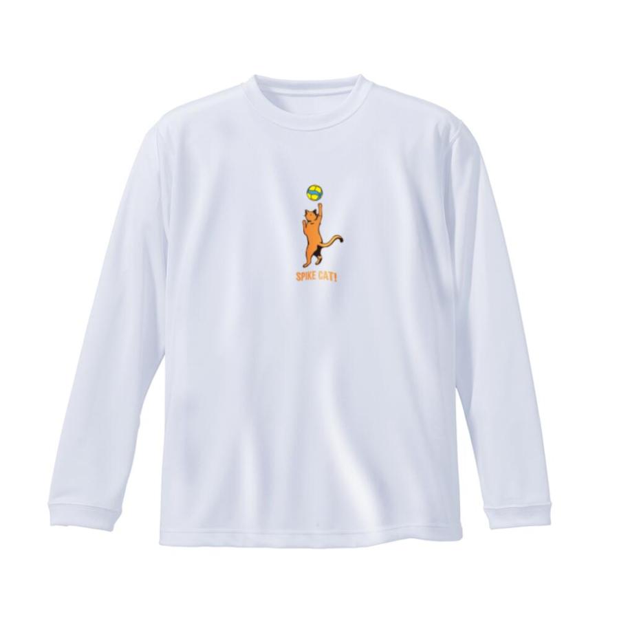 バレーボール 練習着 長袖 ジュニア Tシャツ 「Spike Cat!」 (ノース