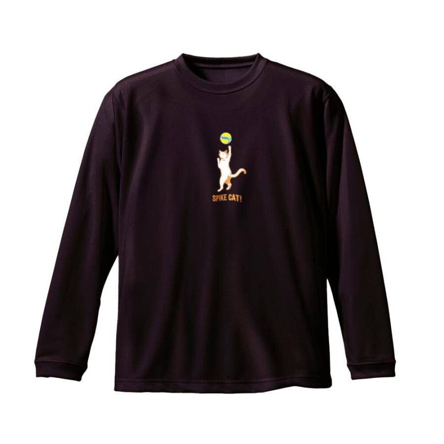バレーボール 練習着 長袖 ジュニア Tシャツ 「Spike Cat!」 (ノース