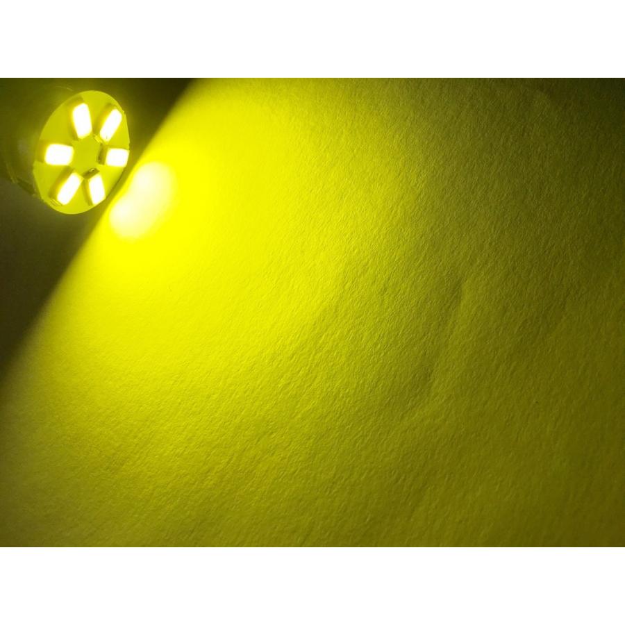 24V LED G18 S25 シングル球 イエロー 黄色 180° BA15S 明るい5730SMD