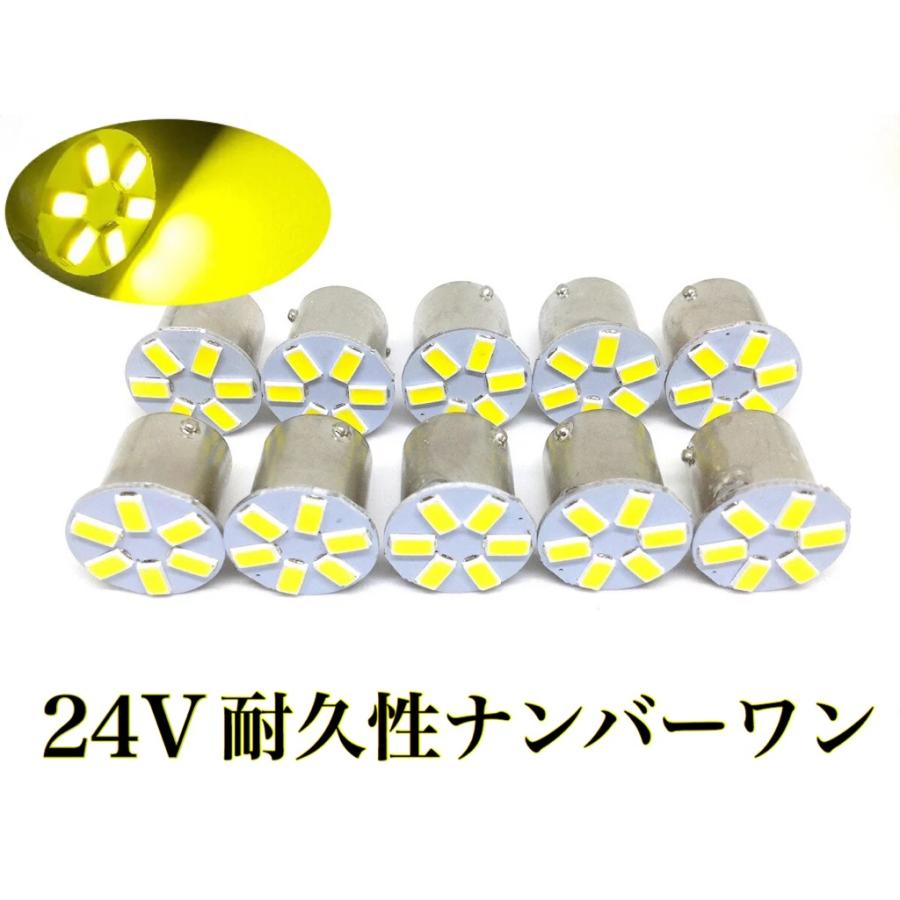 24V S25トラック用品 LED シングル マーカー球 マーカー 10個