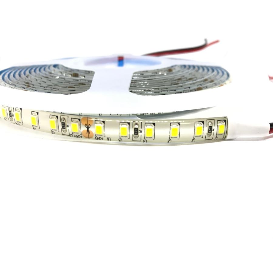 黄色 イエロー 24V LED テープ 5m 2835smd 600連 防水 白ベース 船舶 トラック ダンプ 建設機械 ライト バルブ 電球 モール ショベル｜saburoudo｜04