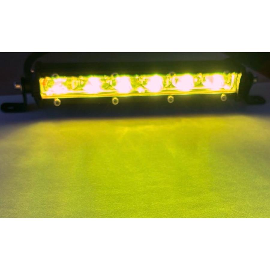 新品LEDライトイエロー7インチ 7インチ 黄色 イエロー LED 12v 24v デイライト ワークライト 船舶 軽
