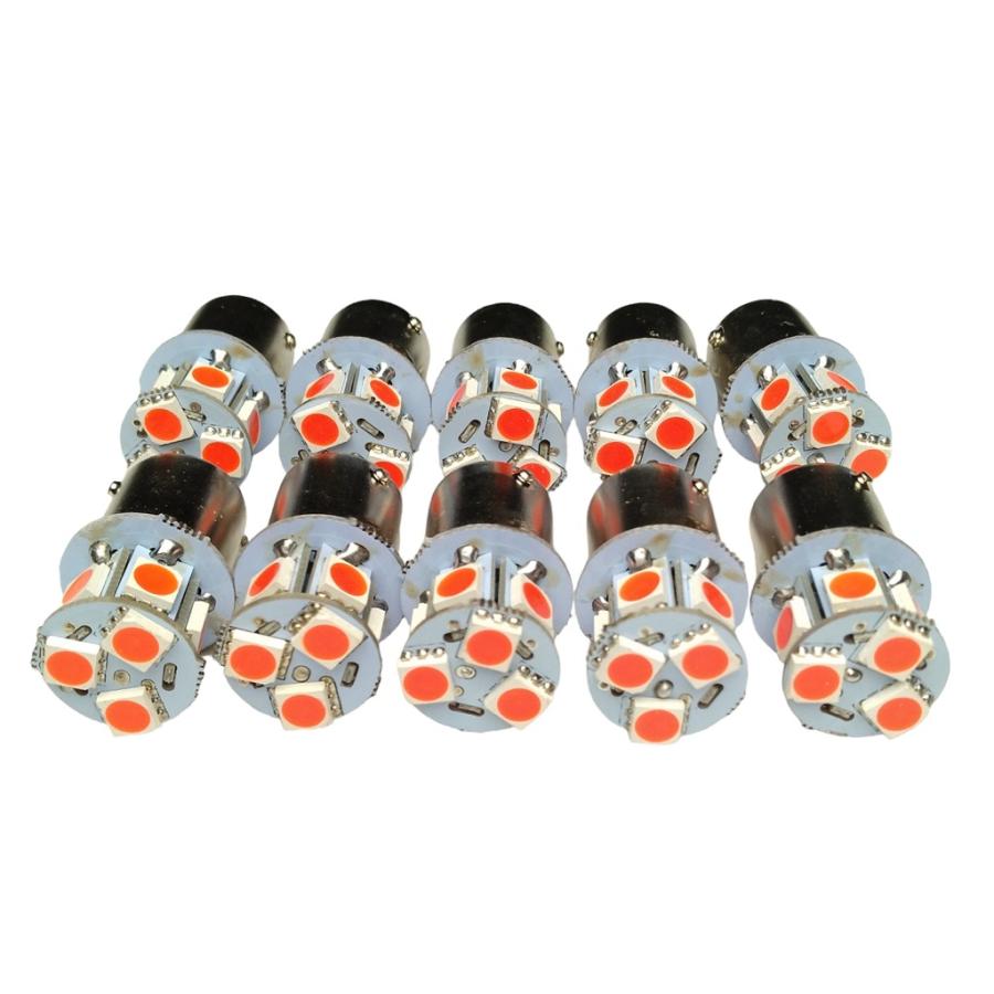 24V LED サイドマーカー G18 S25 ba15s シングル球 8連 10個セット 白