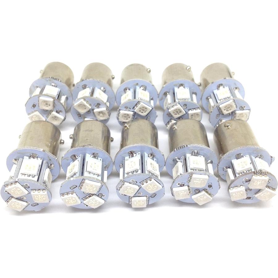 24V LED サイドマーカー G18 S25 ba15s シングル球 8連 10個セット 白