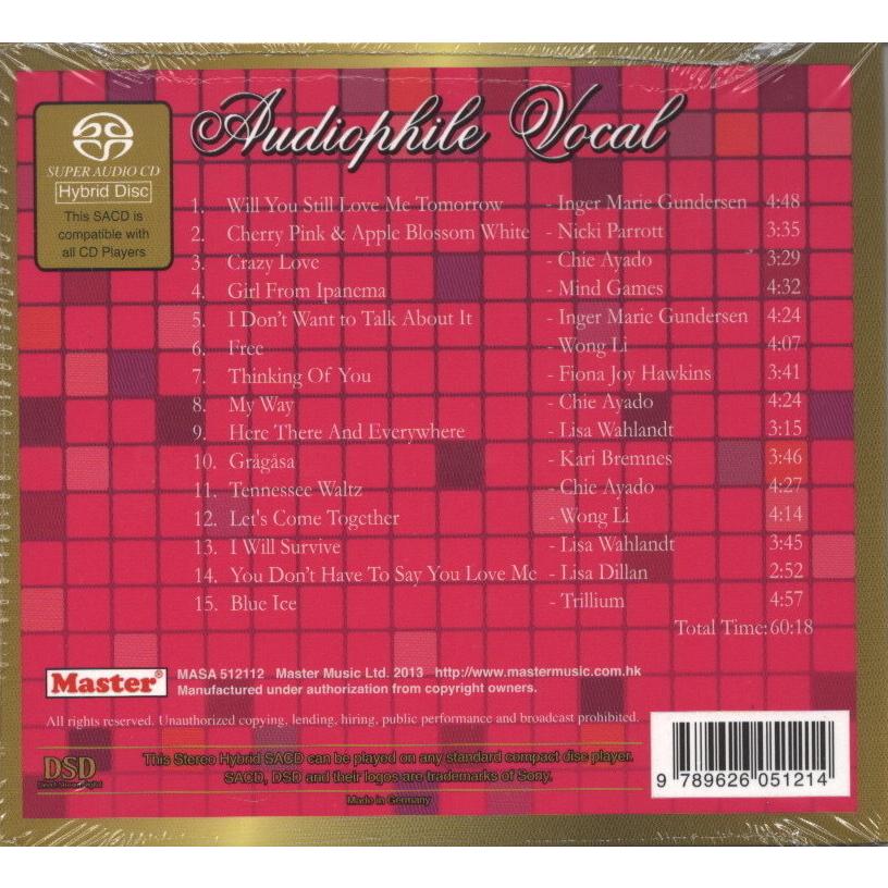 ハイブリッドSACD AUDIOPHILE VOCAL オーディオファイルボーカル 女性ボーカルコンピレーション 高音質 Master Music |  | 01