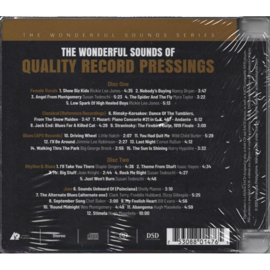 ハイブリッドSACD 2枚組コンピレーション WONDERFUL SOUNDS OF QUALITY RECORD PRESSINGS Analogue Productions｜sacd-select｜02