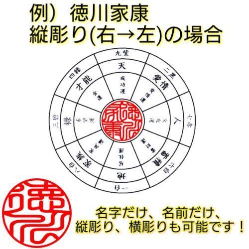 【姓名判断鑑定印鑑 黒水牛 蒔絵 富士と桜 2本セット】13.5mm 15mm 吉相体 印鑑オーダー 開運 印鑑 姓名判断 良質 実印 銀行印 通帳印 プレゼント 贈り物_5