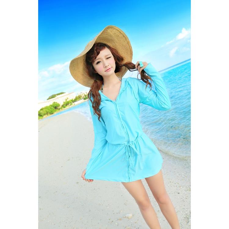 ラッシュガード レディース ロング パーカー チュニックスタイル ゆったりフード 日焼け防止 UPF50+ |  | 03