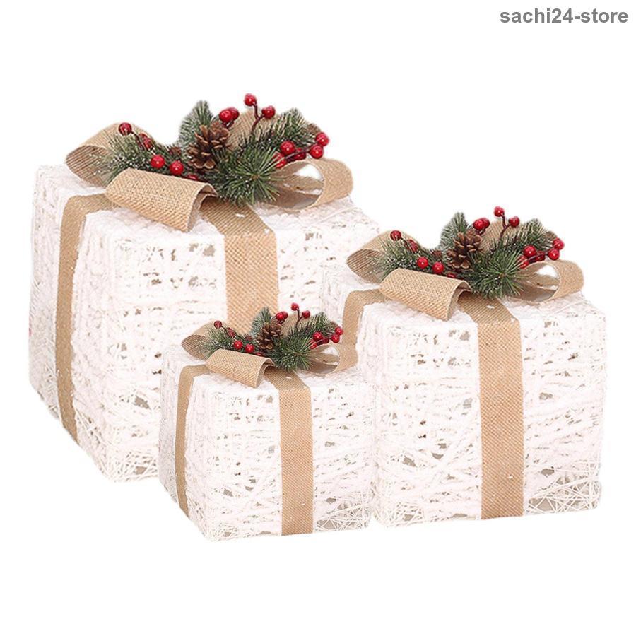 クリスマス ギフト ボックス | 写真3 サイズの装飾的なクリスマス ギフト ボックス - 写真 蓋付きクリスマスギフトボックスクリスマスデコレーションボックス 3｜sachi24-store｜05