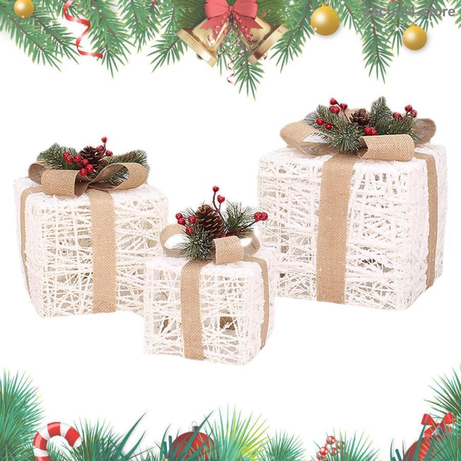 クリスマス ギフト ボックス | 写真3 サイズの装飾的なクリスマス ギフト ボックス - 写真 蓋付きクリスマスギフトボックスクリスマスデコレーションボックス 3｜sachi24-store｜06