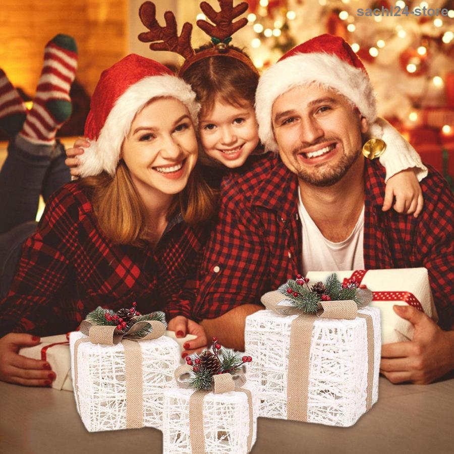 クリスマス ギフト ボックス | 写真3 サイズの装飾的なクリスマス ギフト ボックス - 写真 蓋付きクリスマスギフトボックスクリスマスデコレーションボックス 3｜sachi24-store｜07