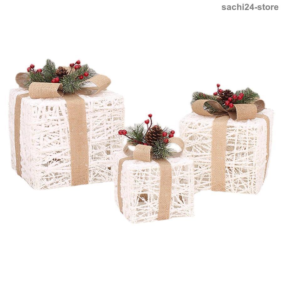 クリスマス ギフト ボックス | 写真3 サイズの装飾的なクリスマス ギフト ボックス - 写真 蓋付きクリスマスギフトボックスクリスマスデコレーションボックス 3｜sachi24-store｜09