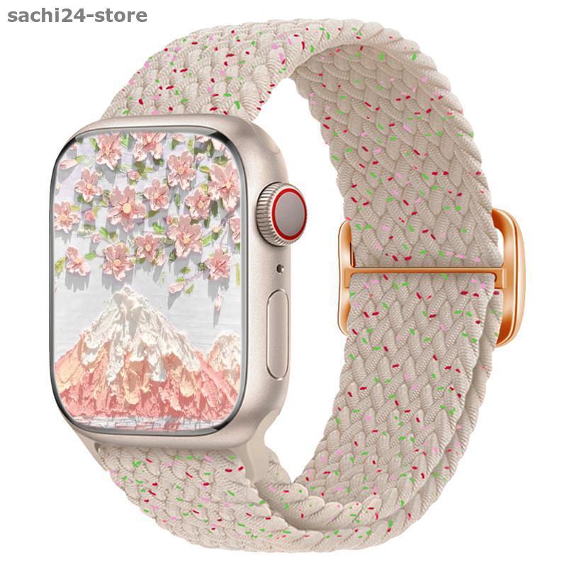 アップルウォッチ バンド 編物 編組 ナイロン ゴム apple Watch ベルト 伸びる 45mm 44mm 42mm 41mm おしゃれ｜sachi24-store｜11