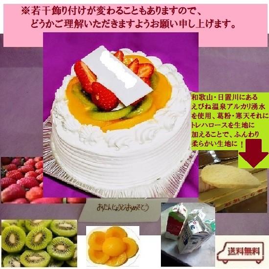 バースデーケーキ お誕生日ケーキ 生クリーム18センチ 送料無料 北海道は918円 沖縄は704円必要 3908 和歌山 スイーツ 洋菓子 幸屋 通販 Yahoo ショッピング