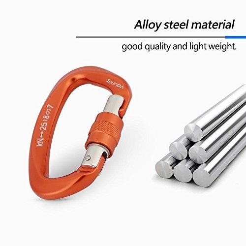 アルミ合金カラビナ ロックカラビナ ｄ型カラビナ 登山釦 ねじロック式 軽量 滑り止め 耐荷重2500 Kg 脱落防止 カナビラ キーホルダー 登山 S 2321 Happinessdream 通販 Yahoo ショッピング