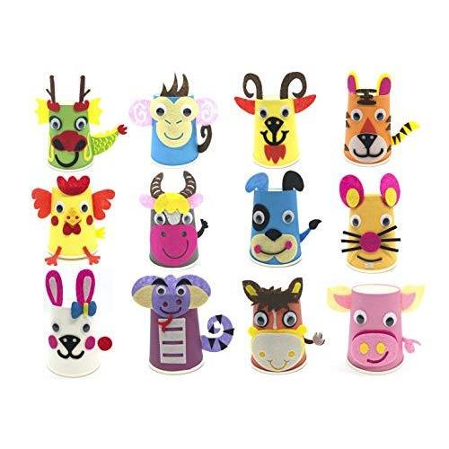Due Gattini ドゥエガッティーニ 紙コップ 工作 キット 12種類の動物を作ろう 幼児 手作り フェルト Diy クラフト 想像力 巧緻 S 2413 Happinessdream 通販 Yahoo ショッピング