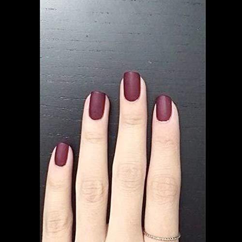 砂を磨き上げる マット ネイルチップ 24pcs 短いさネイルチップ 両面接着テープ付き ネイルチップ 結婚式 パーティー 二次会などに マット赤紫 S 2623 Happinessdream 通販 Yahoo ショッピング