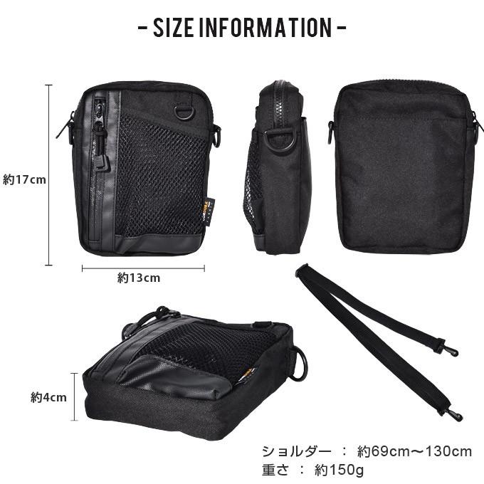 送料無料 CORDURA メッシュポケットミニショルダーバッグ サコッシュ