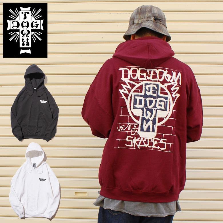 DOGTOWN ドッグタウン WALL HOODIE プルオーバーパーカー ブラック 