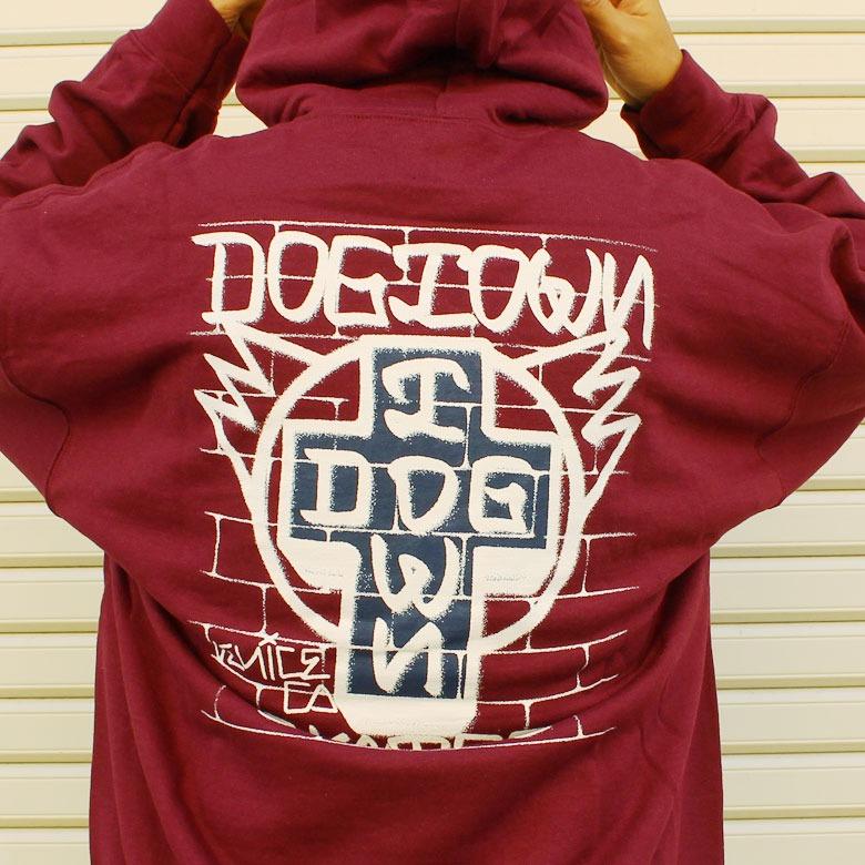 DOGTOWN ドッグタウン WALL HOODIE プルオーバーパーカー ブラック 
