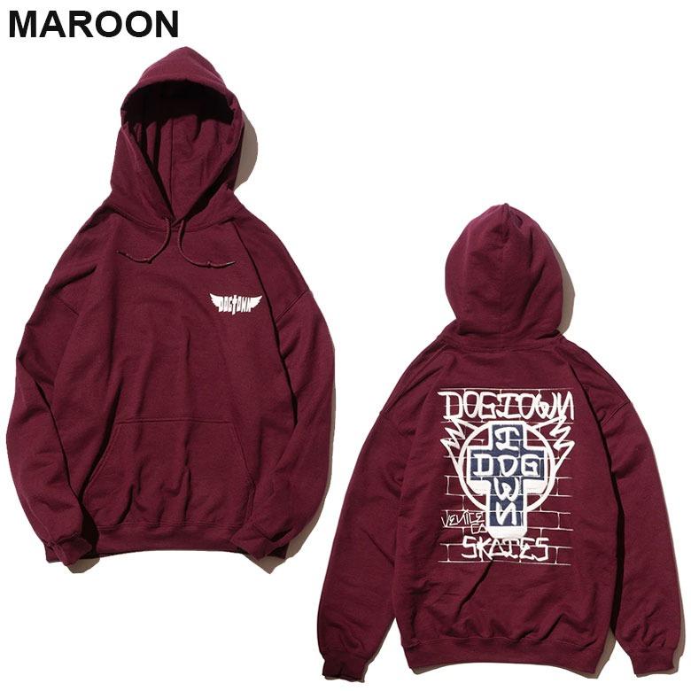 DOGTOWN ドッグタウン WALL HOODIE プルオーバーパーカー ブラック 