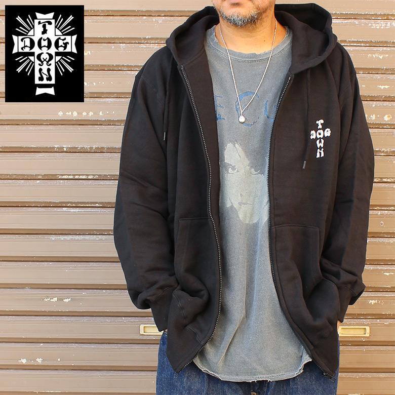 DOGTOWN ドッグタウン CROSS LOGO ZIP HOODIE スウェットパーカ